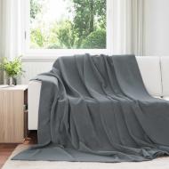 Grey Today Checked Flannel, Charcoal Check, 130x180 cm Photo of the Espace des Marques %store% store - view of %key%