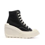 Schwarze Sneakers Frau Converse Chuck 70 De Luxe Wedge A06478C Ansicht 2