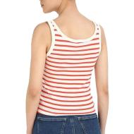 Tommy Hilfiger Women's Slim Button Tank White/Red Photo of the Espace des Marques %store% store - view of %key%