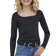 T-Shirt Manches Longues Noir Fille Kids ONLY Kogea pas cher