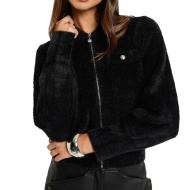 Morgan DOMI Women's Black Zipped Cardigan