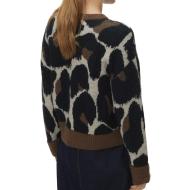 Schwarzer/brauner Damenpullover von Vero Moda, Modell „Leonie“ Ansicht 2