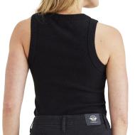 Camiseta de tirantes negra de mujer Dockers Rib Knit Tank ver 2