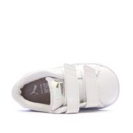 Baskets Blanches Fille Puma Smash 3.0 Holo vue 4