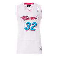Miami Camiseta de baloncesto blanca para hombre Sport Zone SEPL1004
