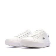 Zapatillas blancas/grises para adolescentes Lacoste T-clip ver 6