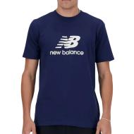 Herren Marine T-Shirt New Balance Stacked Logo günstig
