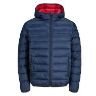 Chaqueta de pluma Jack &amp; Jones Wilsons Azul Marino/Rojo, Hombre barato