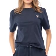 T-Shirt Marine Femme Guess Boxy pas cher