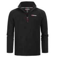 Geographical Norway Chaqueta polar negra con cremallera 1/4 para hombre 233 ver 2