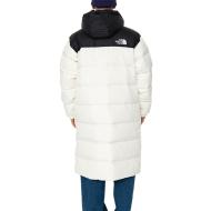 Parka larga The North Face Nuptse, blanco/negro, hombre ver 2