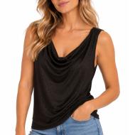 Débardeur scintillant Noir Femme Vero Moda Kanva pas cher