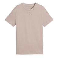 Camiseta malva para niña de Puma con el gato centrado