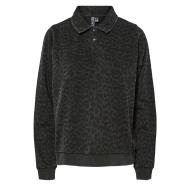 Sudadera polo de manga larga con estampado de leopardo para mujer de Pieces Jackie barato