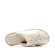 Calvin Klein Jeans Slipper Satin Moire White Women's Slippers Photo of the Espace des Marques %store% store - view of %key%