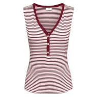 Camiseta sin mangas roja y blanca para mujer JDY Sissy
