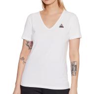 T-shirt Blanc Femme Le Coq Sportif Ess Tee Ss Col pas cher
