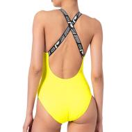 Bañador de una pieza Nike Crossback Amarillo, Mujer ver 2