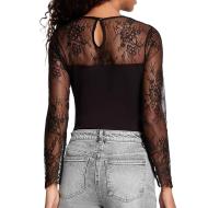 Morgan TYA Women’s Black Long-Sleeved T-Shirt Photo of the Espace des Marques %store% store - view of %key%