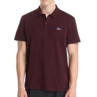 Lacoste Herren-Polo in Bordeaux, Regular-Passform