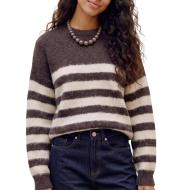 Pull rayé Marron Femme Vero Moda Fotove Stripe