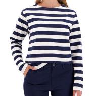 Camiseta de manga larga para mujer Dockers Boatneck White/Navy barato