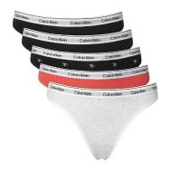x5 Tangas Schwarz/Schwarz/Rot Damen Calvin Klein Jeans Thong günstig