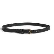 Cinturón negro para mujer Pieces Clisa Cinturón de piel barato