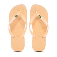 Tongs Orange Mixte Havaianas Brasil Logo Infradito vue 3