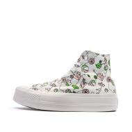 Baskets Blanches/Noires Femme Converse Lemonade vue 2