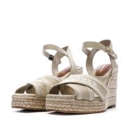 Beige Women's Compensated Sandals Tommy Hilfiger FW0FW08668 Photo of the Espace des Marques %store% store - view of %key%