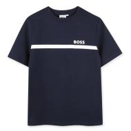 Camiseta azul marino para niño de Hugo Boss J527271