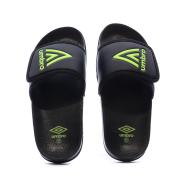 Claquettes Noires/Vert Garçon Umbro Tao vue 3