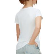 Calvin Klein Jeans Script Logo White/Orange Girls’ T-shirt Photo of the Espace des Marques %store% store - view of %key%