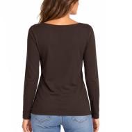 T-shirt Marron Femme Vero Moda Maxi My Ls Soft vue 2