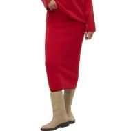 Roter Damenrock von Vero Moda mit goldenen Nadelstreifen