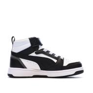 Zapatillas blancas/negras para niño Puma Rebound ver 2