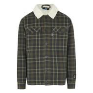 Veste à carreaux kaki Homme O'Neill Fleece Lined pas cher