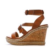 Sandales Compensée Camel Femme Chattawak Summer Camel pas cher