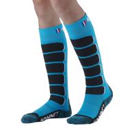 X1 Paire de Chaussettes de Ski Bleu Mixte Junior Monnet Mi Bas Snowpark pas cher