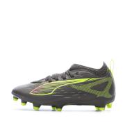 Chaussures de Foot Gris/Jaune Junior Puma Ultra 5 Match FG/AG pas cher